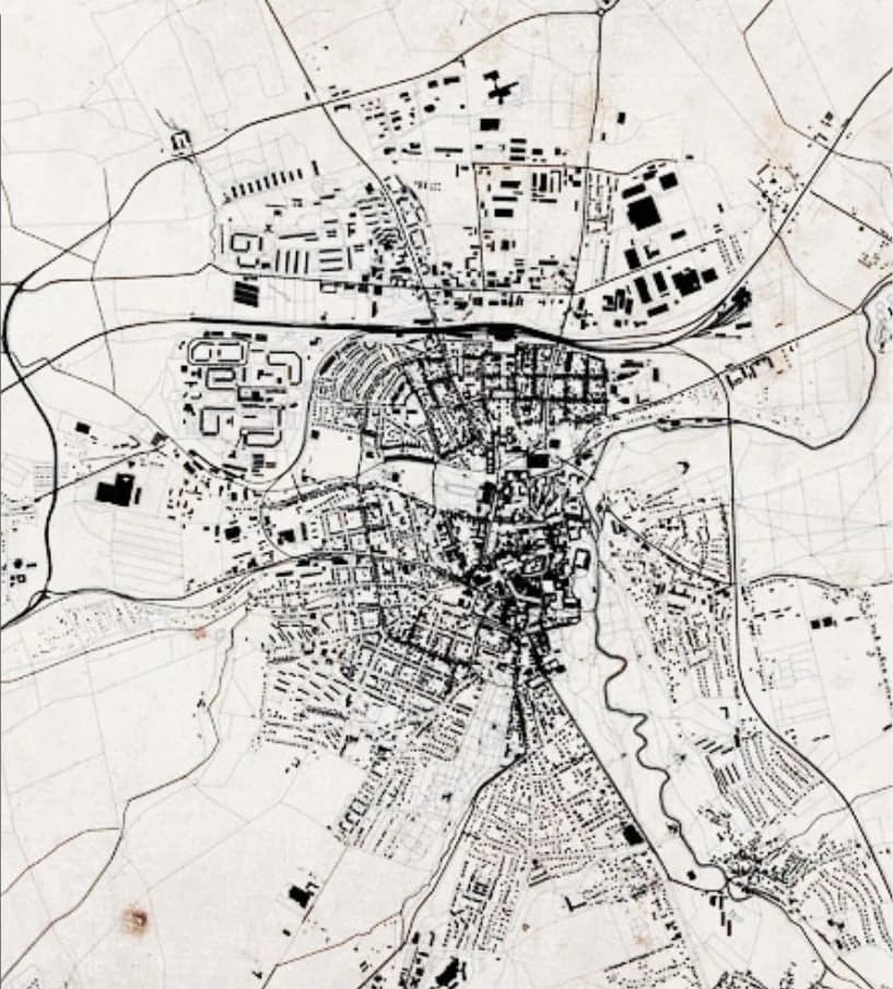 Portada 'Preserving Weimar' / mapa de Weimar